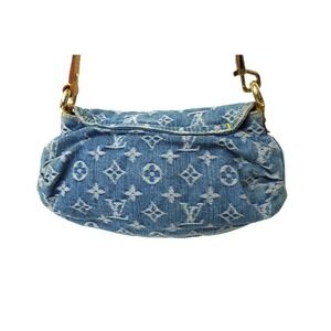 Louis Vuitton Blue Pleaty Denim Handbag Monogram